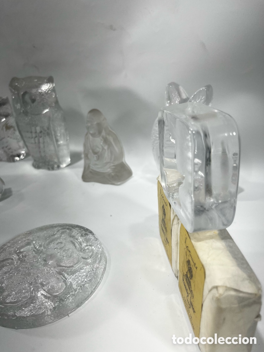 Antig&uuml;edades: 10 FIGURAS DECORATIVAS DE CRISTAL - Foto 22
