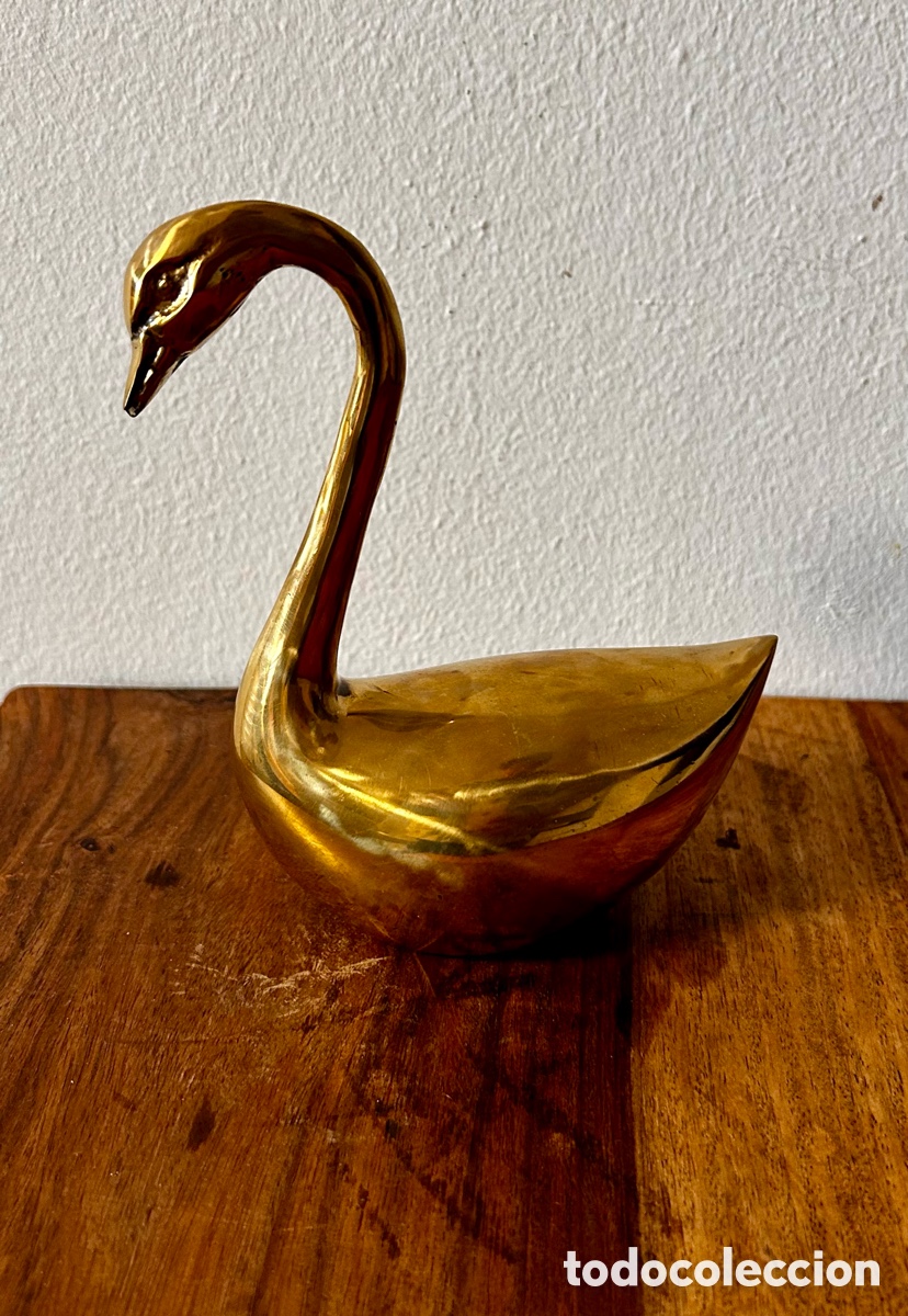 Antig&uuml;edades: Figura en forma de cisne de bronce - Foto 1