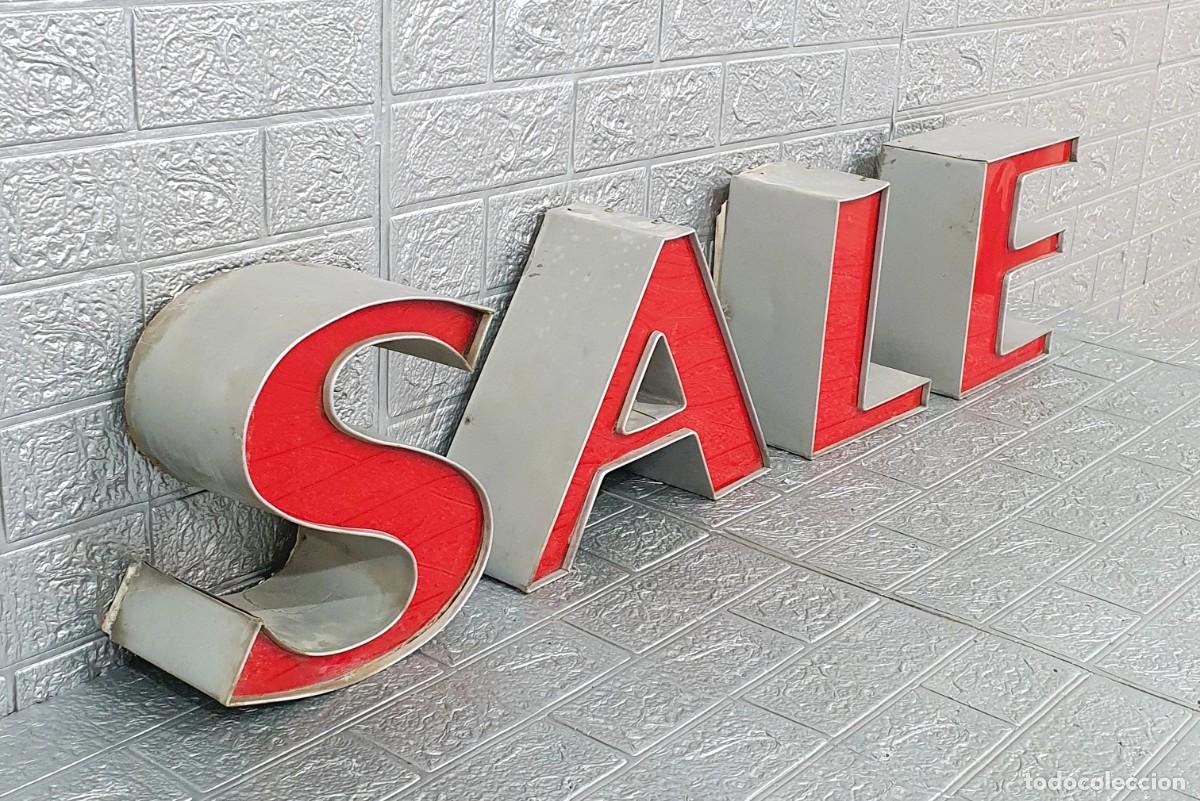 Antig&uuml;edades: Letras de cartel industrial metacrilato y aluminio