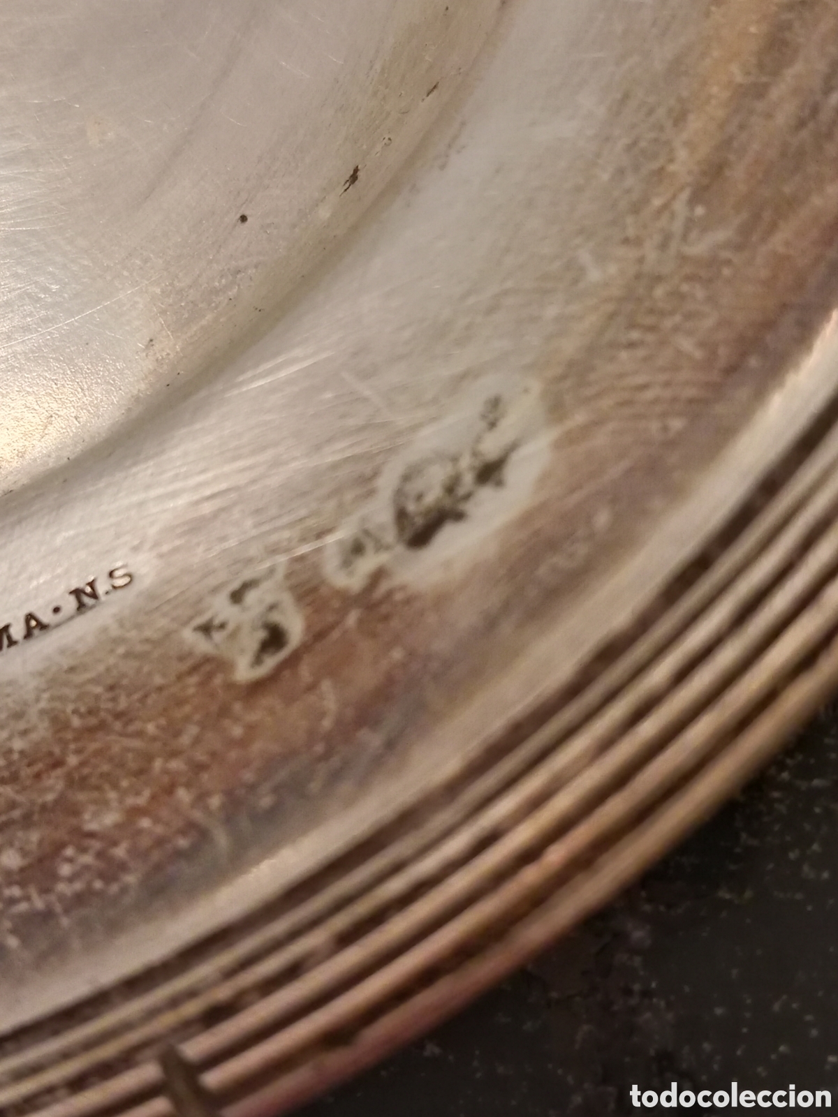 Antig&uuml;edades: Pareja platos ba&ntilde;o plata - Foto 6