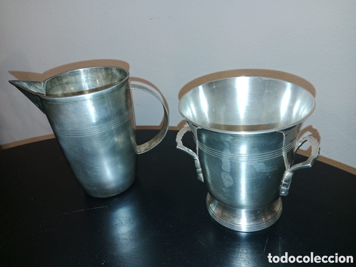 Antig&uuml;edades: Lote jarra y cubitera - Foto 2