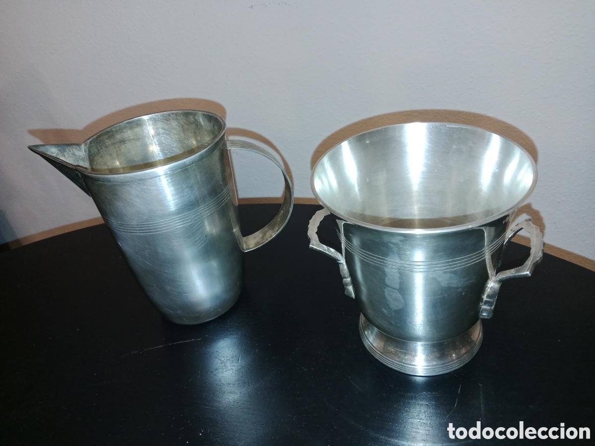 Antig&uuml;edades: Lote jarra y cubitera - Foto 1