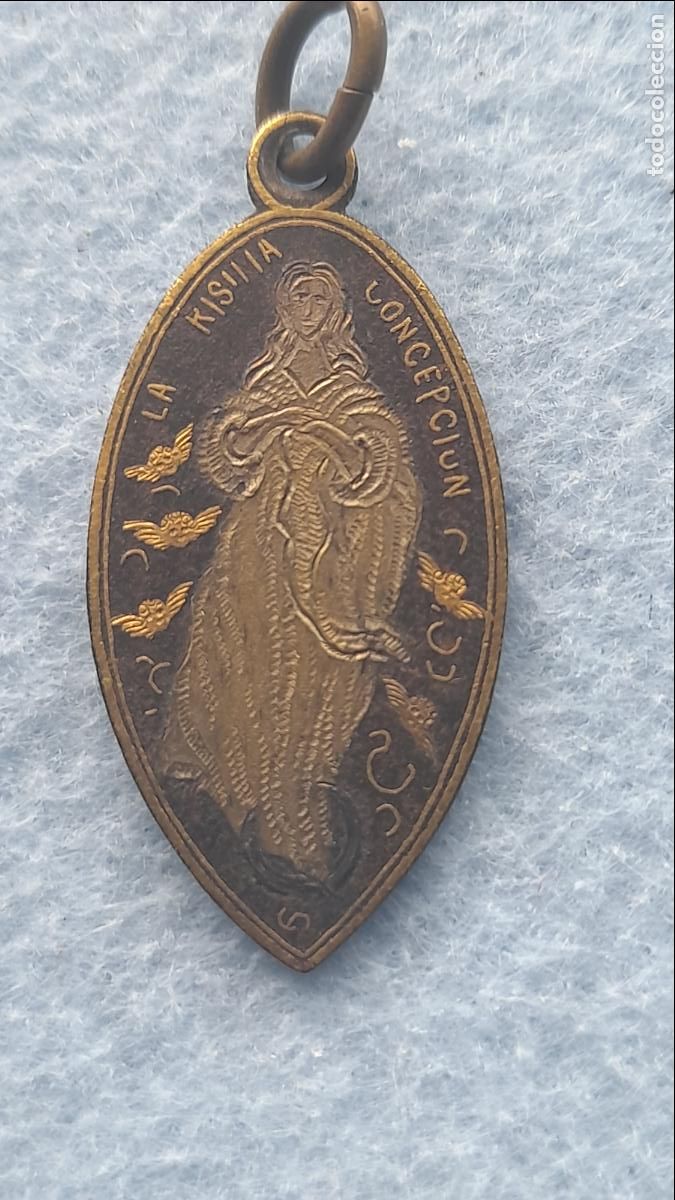 Antig&uuml;edades: Medalla antigua Virgen de la Concepci&oacute;n. - Foto 2