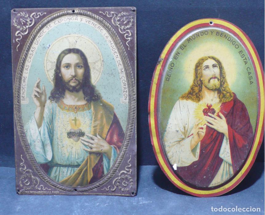 Antig&uuml;edades: DOS PEQUE&Ntilde;AS CHAPAS RELIGIOSA - Foto 1