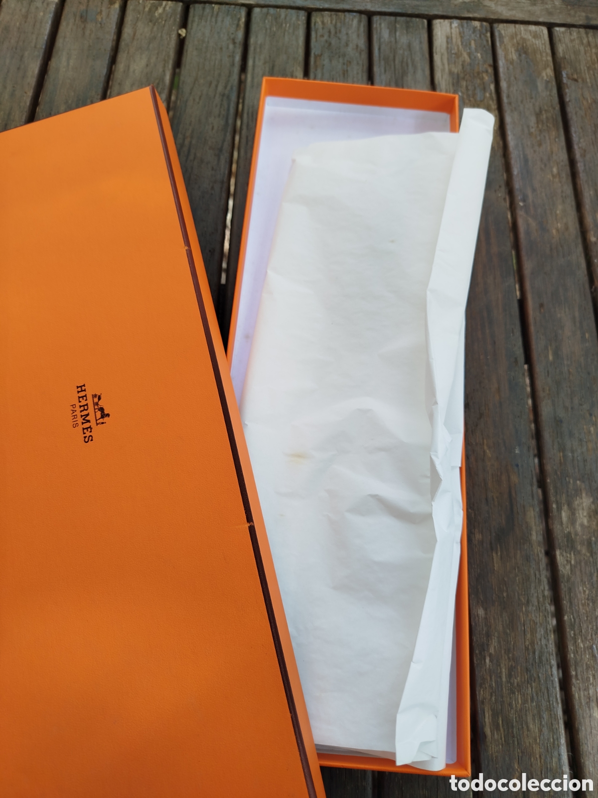 Antig&uuml;edades: Caja vac&iacute;a de regalo Herm&eacute;s - Foto 2