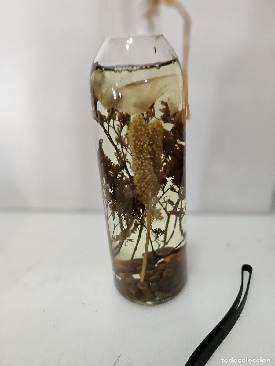 Antig&uuml;edades: botella con flores secas - Foto 2