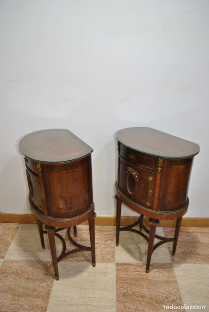Antig&uuml;edades: PAREJA DE MESITAS ESTILO LUIS XVI - Foto 7