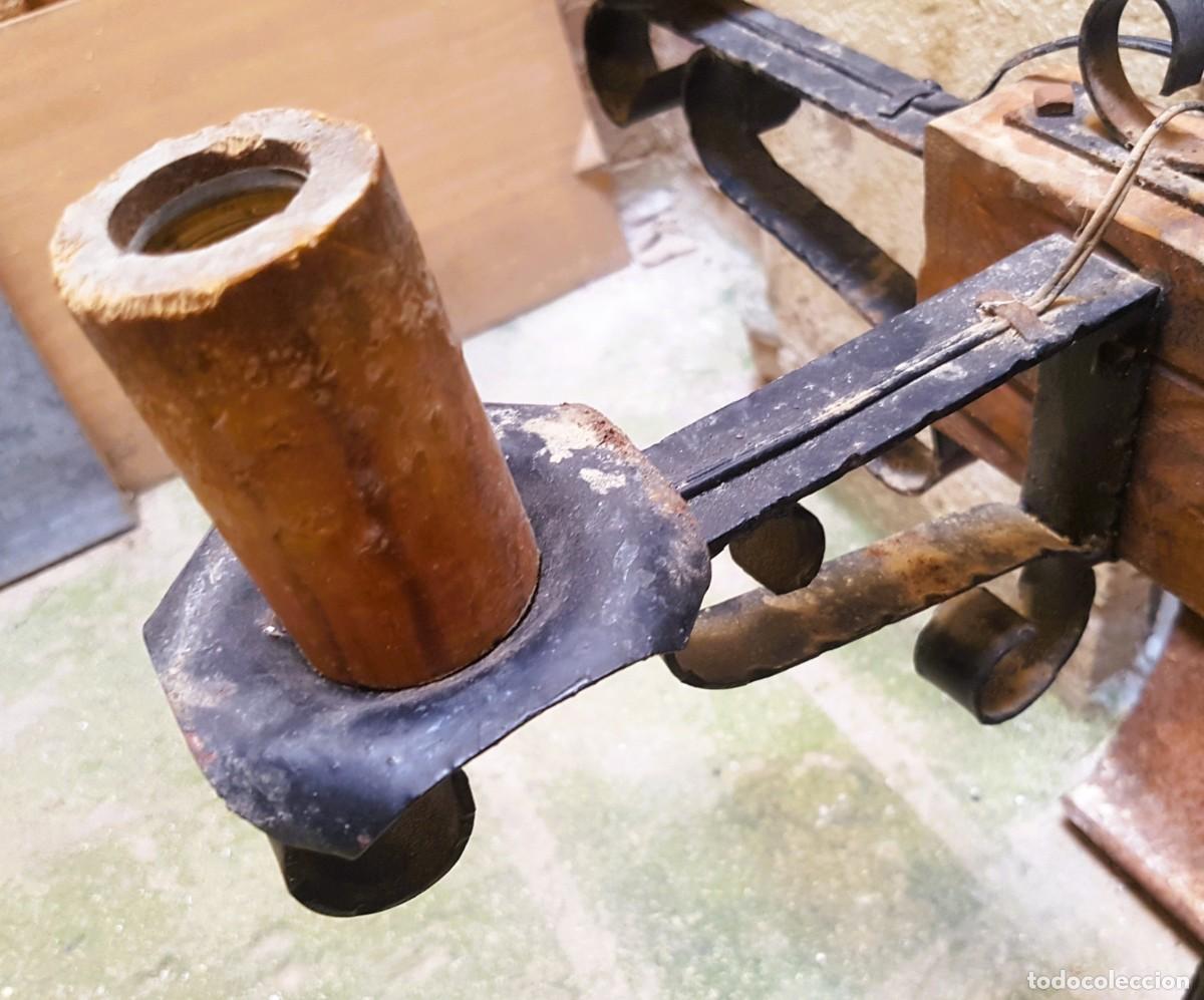 Antig&uuml;edades: L&Aacute;MPARA ESTILO MEDIEVAL EN FORJA Y MADERA - Foto 8