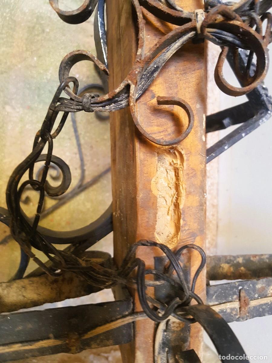 Antig&uuml;edades: L&Aacute;MPARA ESTILO MEDIEVAL EN FORJA Y MADERA - Foto 10