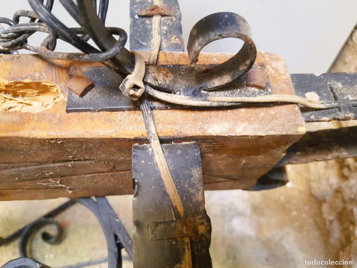 Antig&uuml;edades: L&Aacute;MPARA ESTILO MEDIEVAL EN FORJA Y MADERA - Foto 14