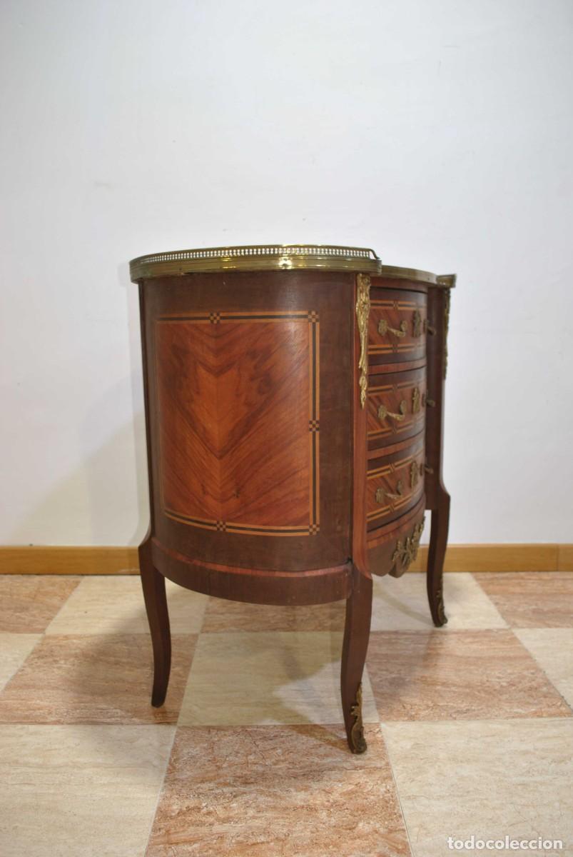 Antig&uuml;edades: C&Oacute;MODA MARQUETER&Iacute;A Y BRONCES ESTILO LUIS XVI - Foto 9