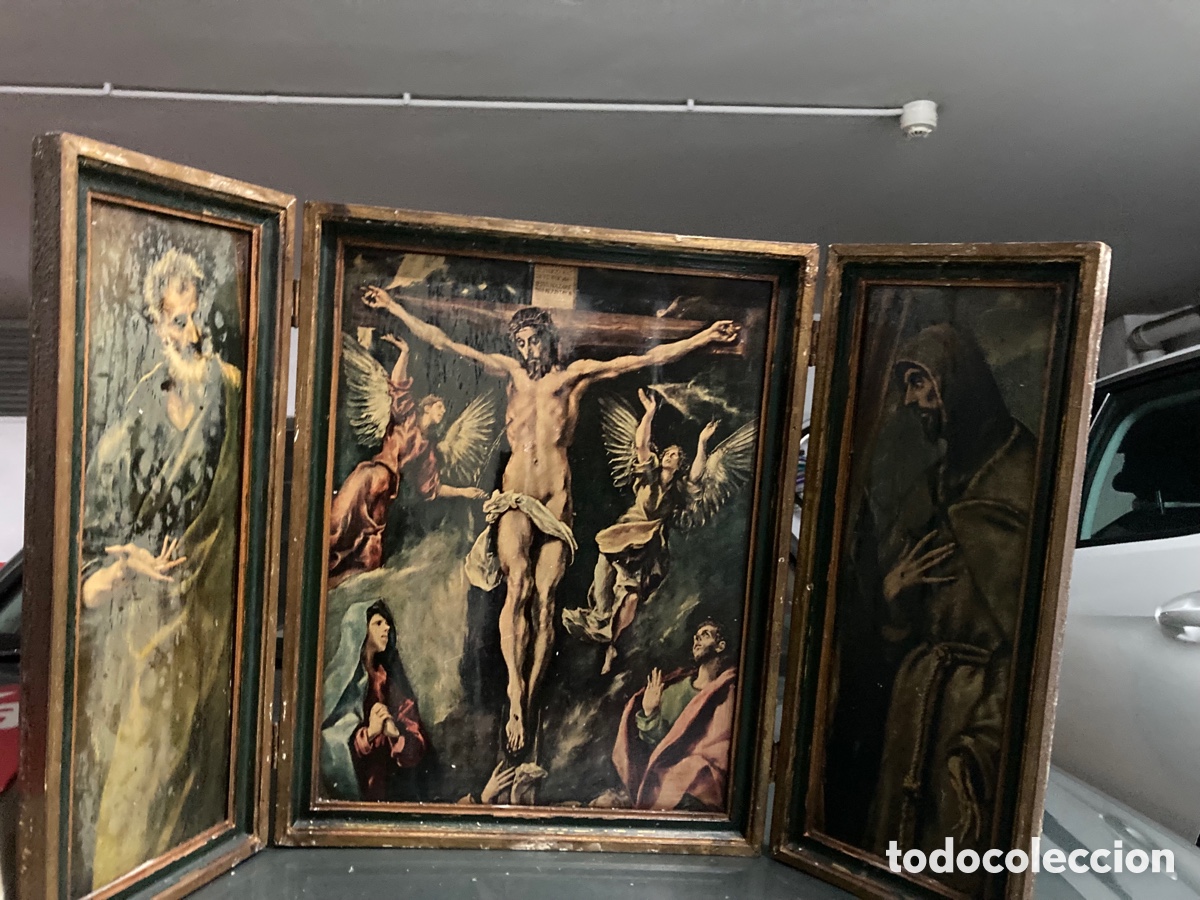Antig&uuml;edades: Tr&iacute;ptico religioso . Desconozco antig&uuml;edad - Foto 1