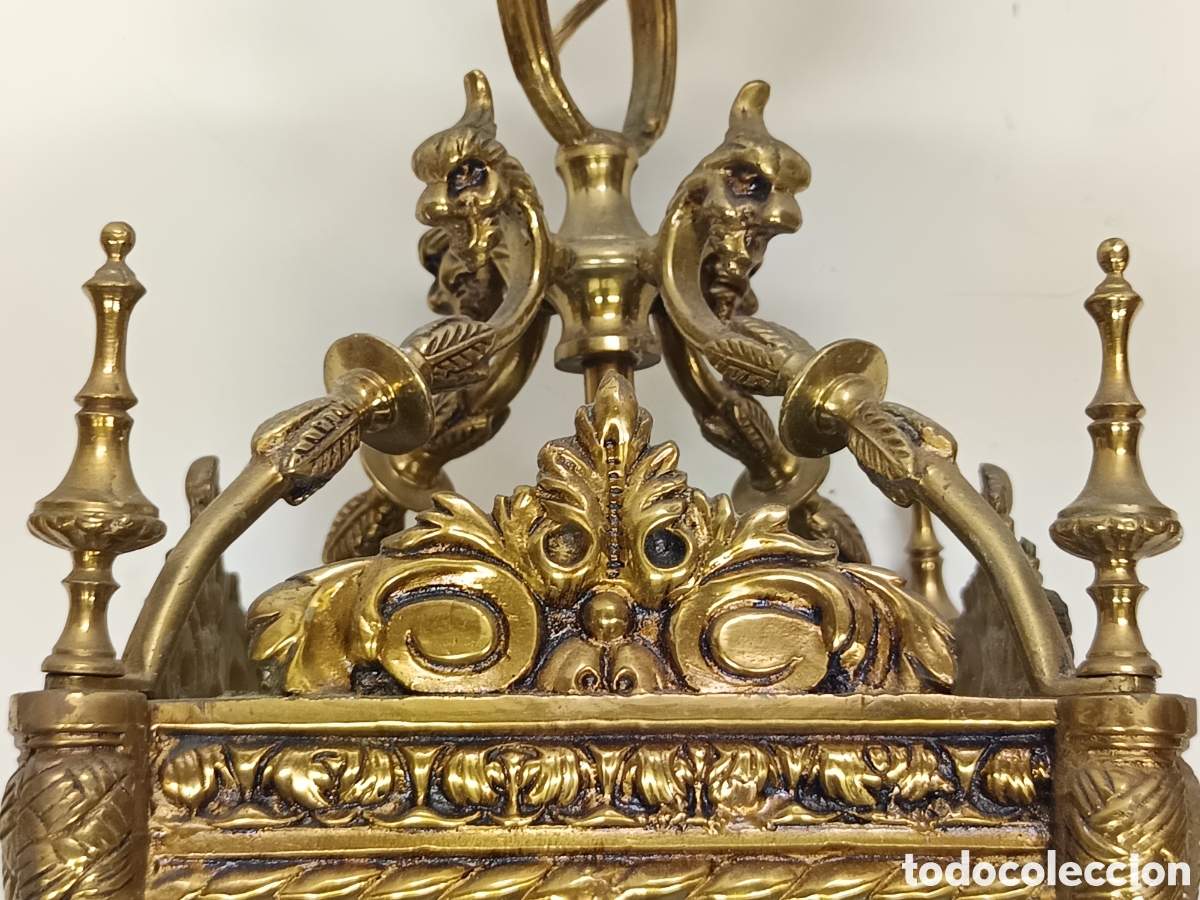 Antig&uuml;edades: L&aacute;mpara de techo bronce - Foto 4