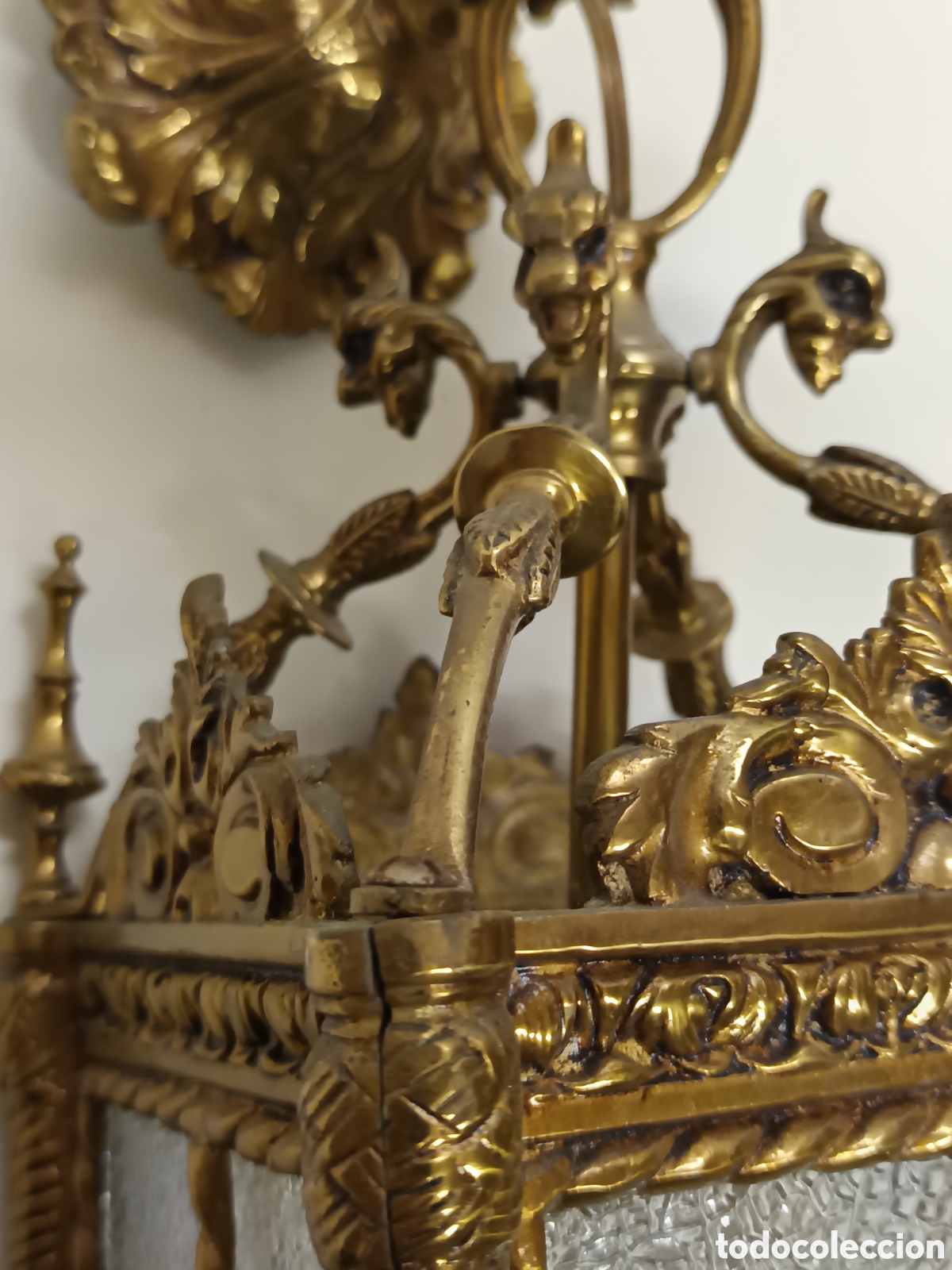 Antig&uuml;edades: L&aacute;mpara de techo bronce - Foto 6