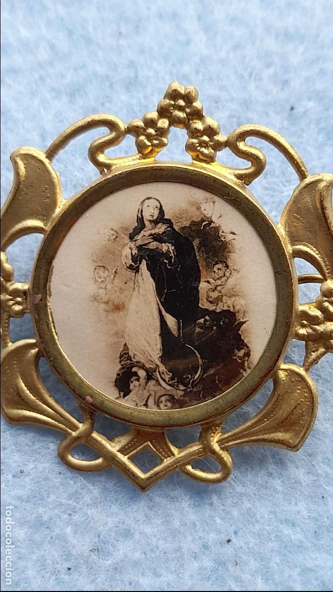 Antig&uuml;edades: Medalla antigua de la Virgen. - Foto 3