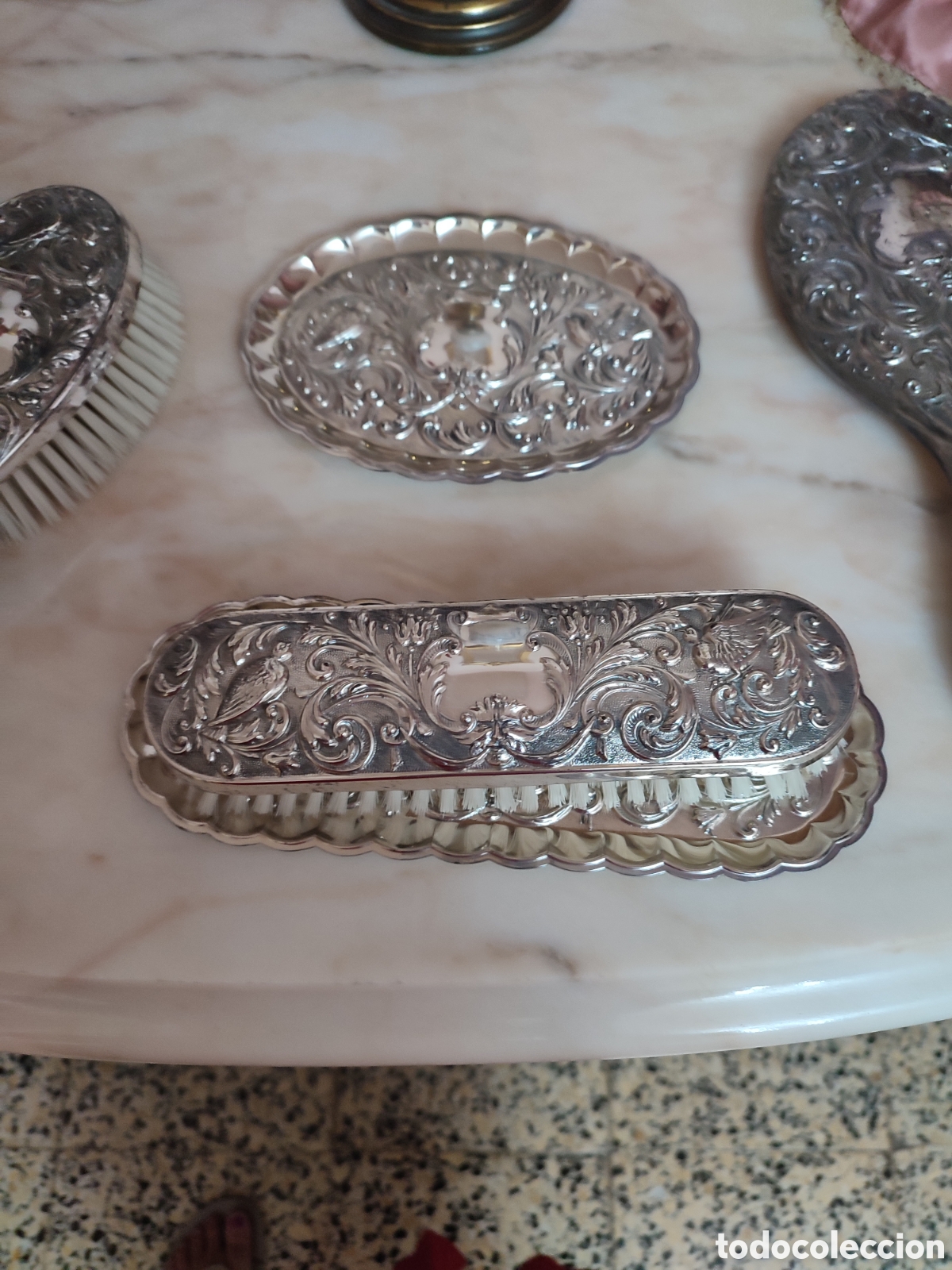 Antig&uuml;edades: Juego de tocador de plata - Foto 2