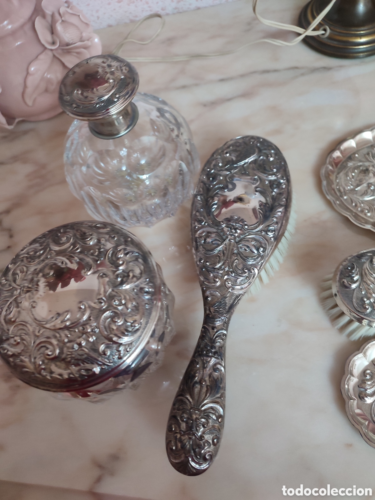 Antig&uuml;edades: Juego de tocador de plata - Foto 4