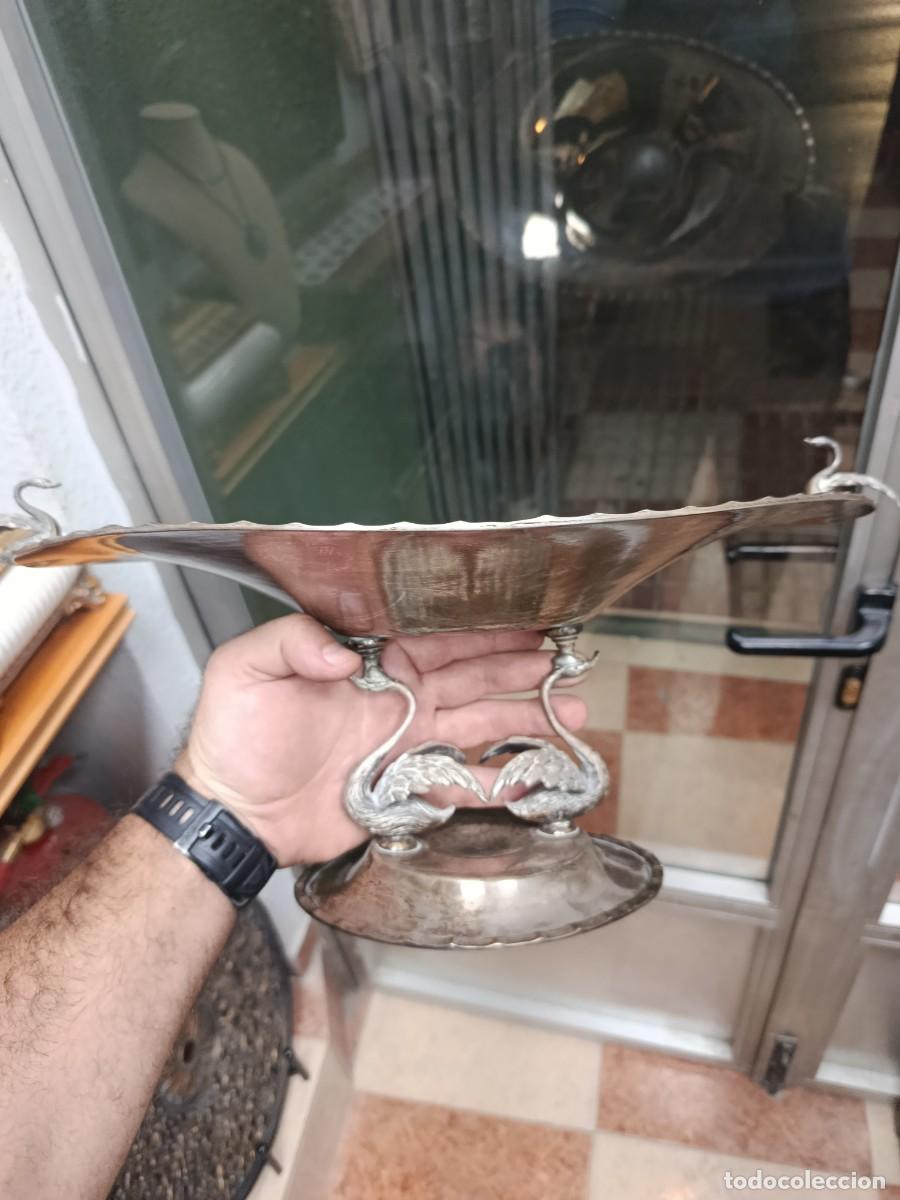 Antig&uuml;edades: Centro de mesa alpaca-plata antiguo - Foto 1