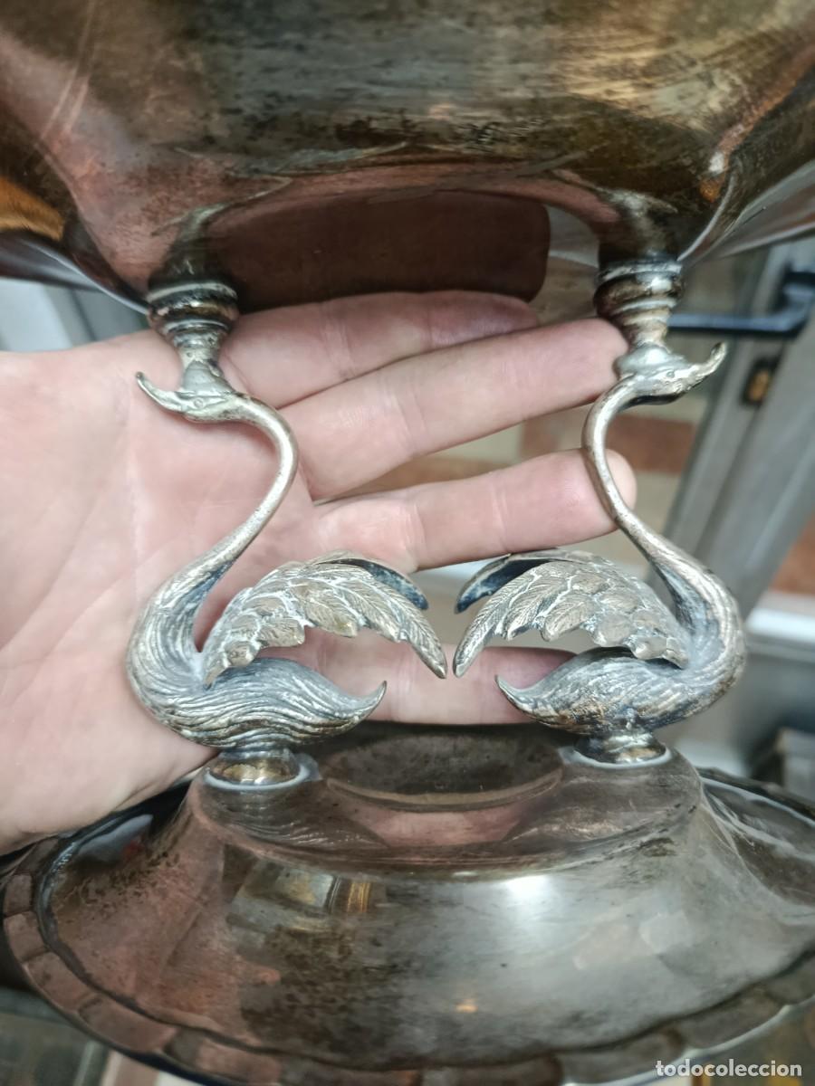 Antig&uuml;edades: Centro de mesa alpaca-plata antiguo - Foto 3