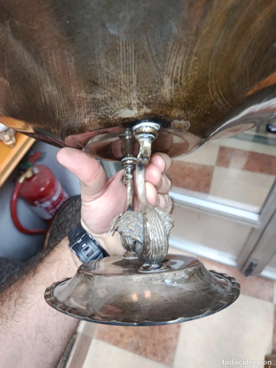 Antig&uuml;edades: Centro de mesa alpaca-plata antiguo - Foto 4
