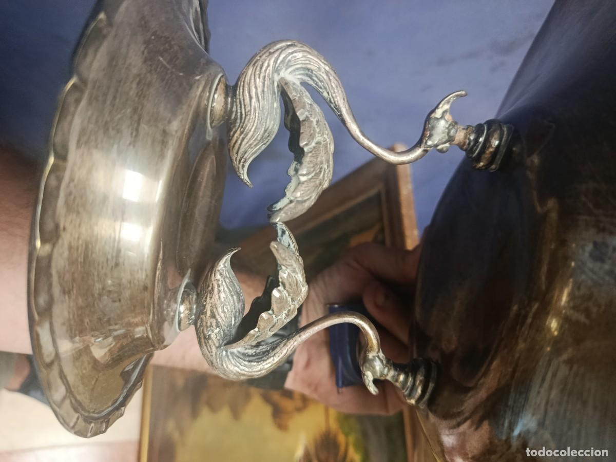 Antig&uuml;edades: Centro de mesa alpaca-plata antiguo - Foto 9