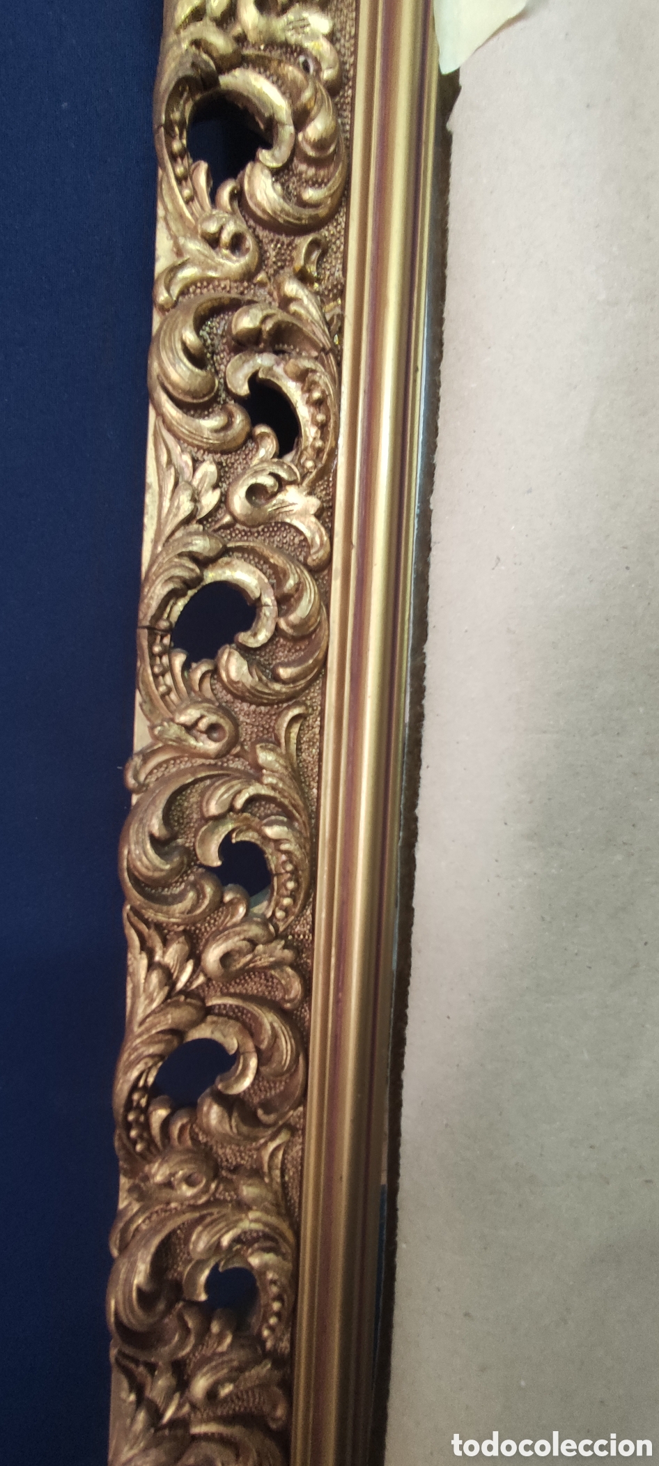 Antig&uuml;edades: Antiguo espejo dorado de madera - Foto 3