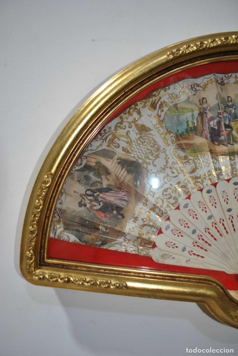 Antig&uuml;edades: ABANICO ANTIGUO CON CAJA EXPOSITORA - Foto 6