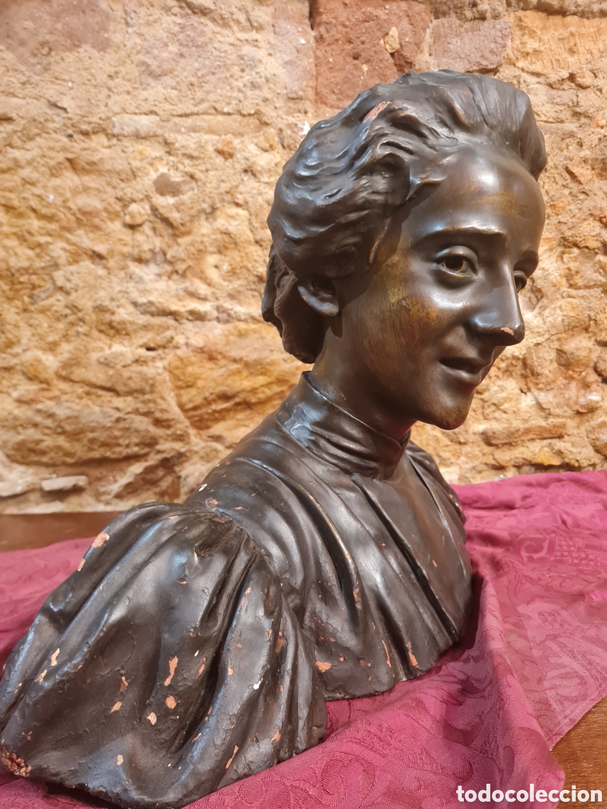 Antig&uuml;edades: Antigua y gran busto de yeso - Foto 2