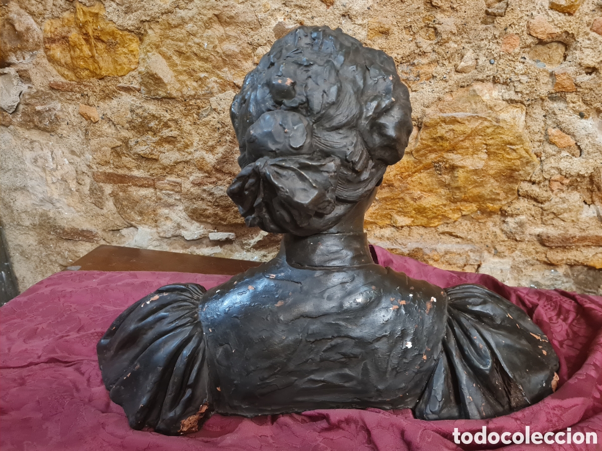 Antig&uuml;edades: Antigua y gran busto de yeso - Foto 4