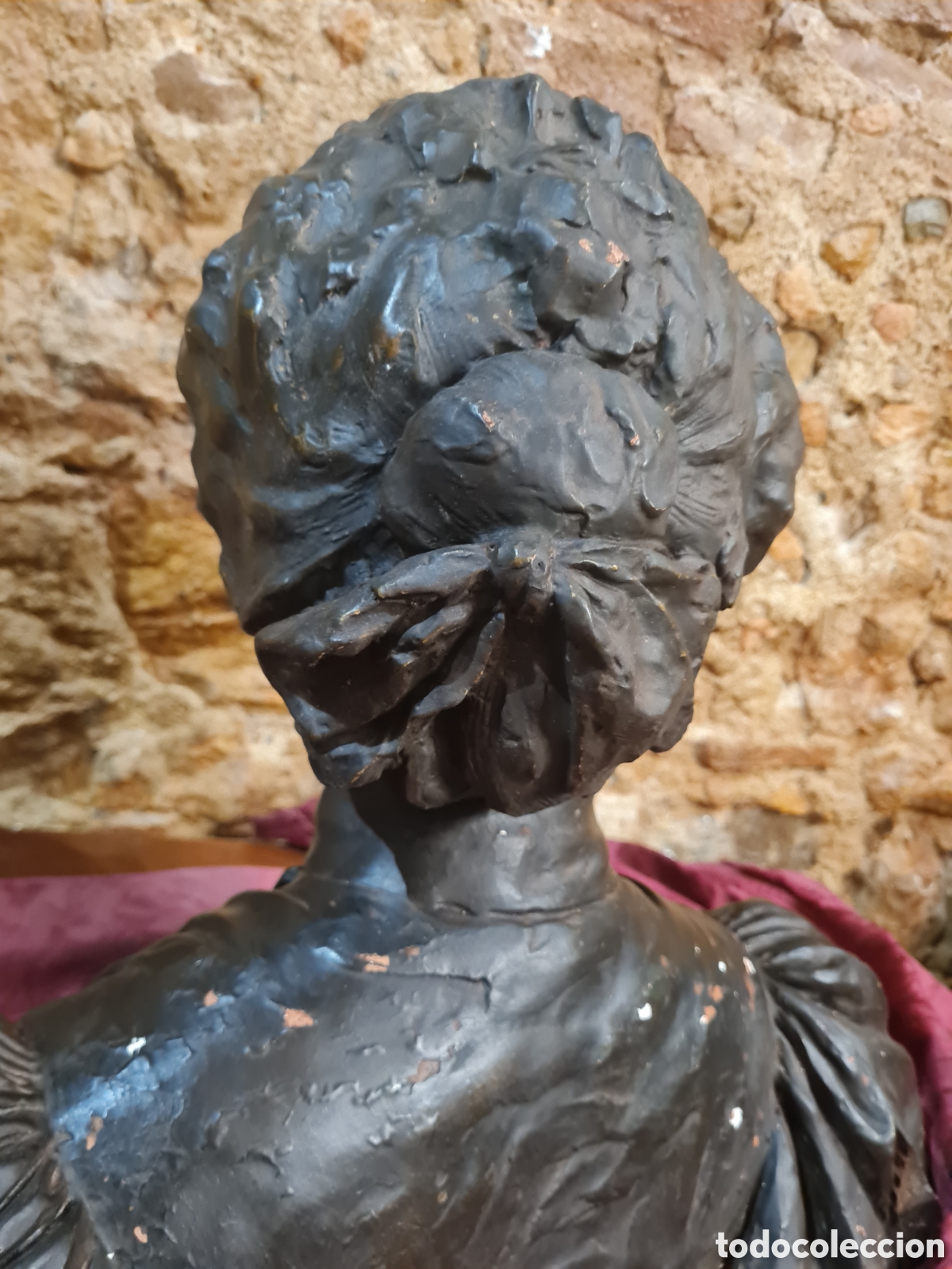 Antig&uuml;edades: Antigua y gran busto de yeso - Foto 5