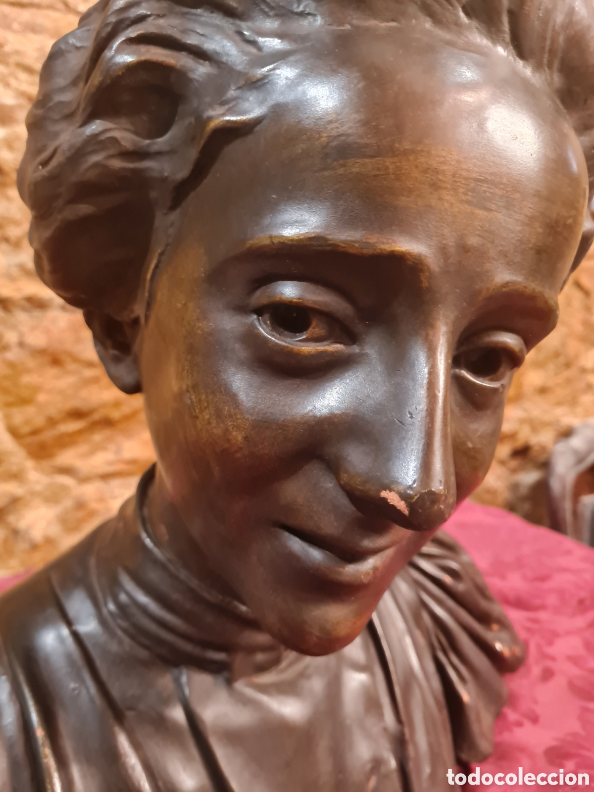 Antig&uuml;edades: Antigua y gran busto de yeso - Foto 9