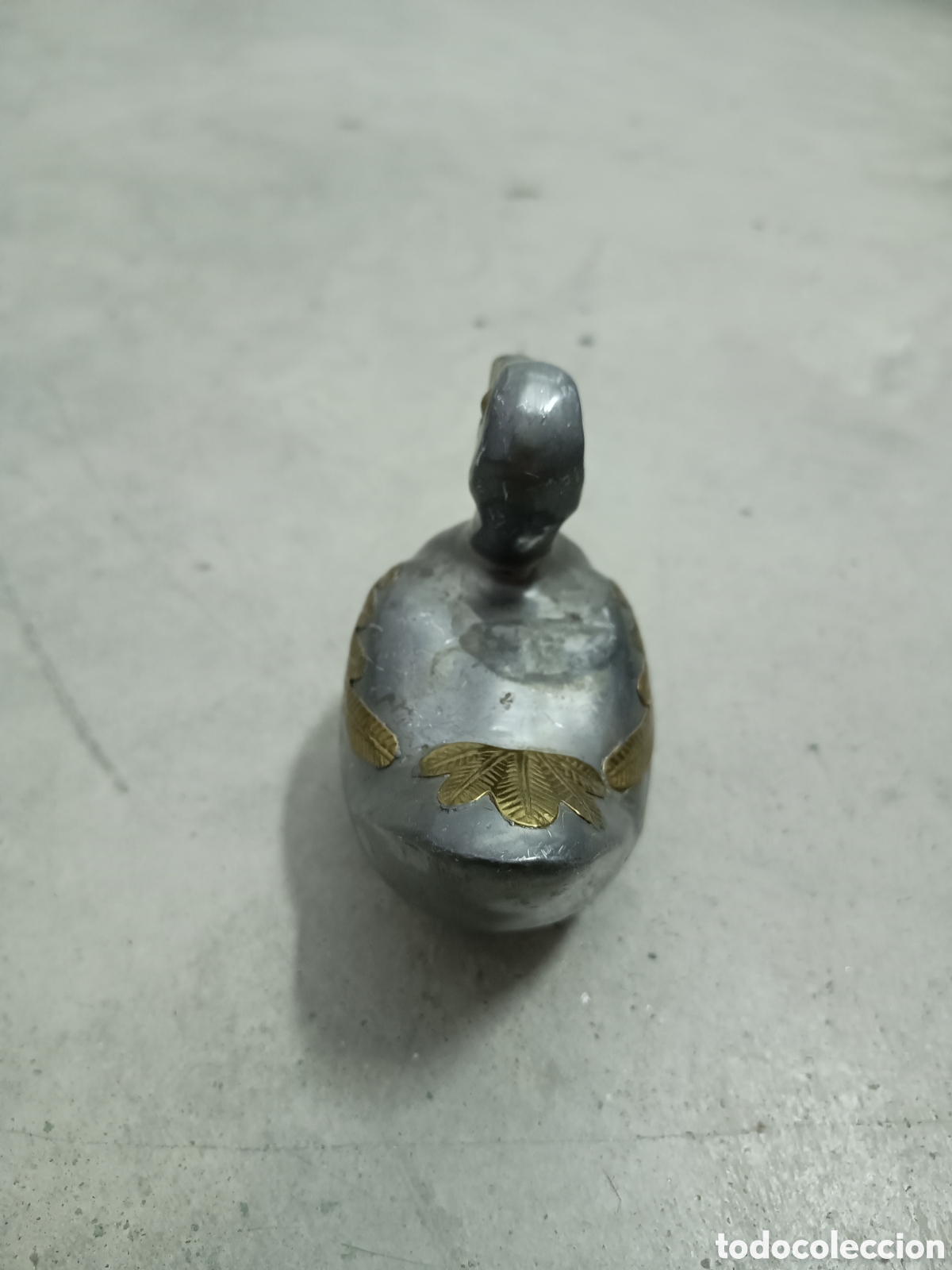 Antig&uuml;edades: JOYERO FORMA DE PATO - PLOMO Y LAT&Oacute;N - Foto 4