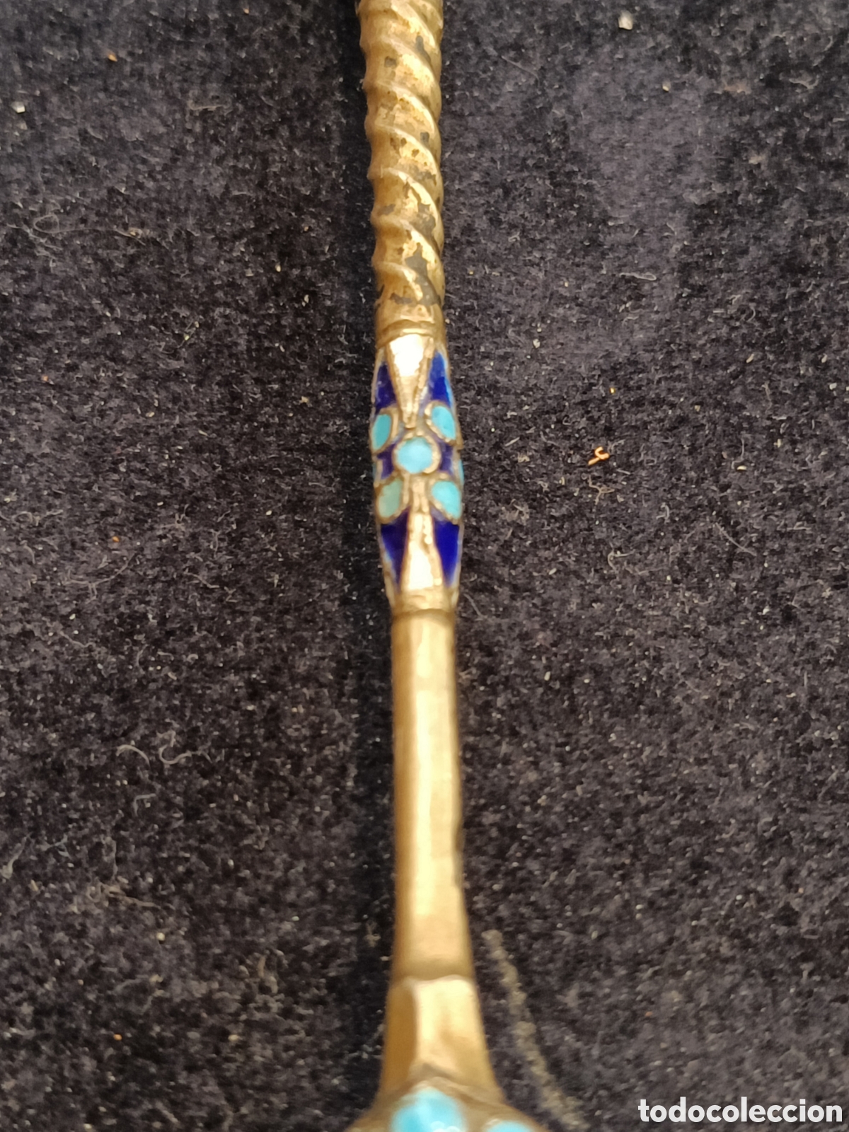 Antig&uuml;edades: Cuchara con esmalte de plata Rusa. - Foto 15