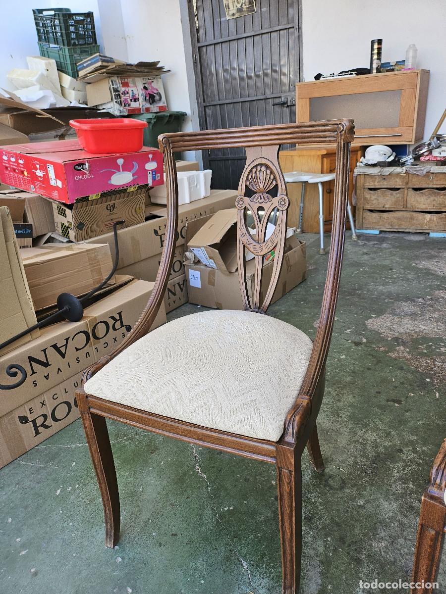 Antig&uuml;edades: parejas de sillones de madera y de cuero - Foto 5