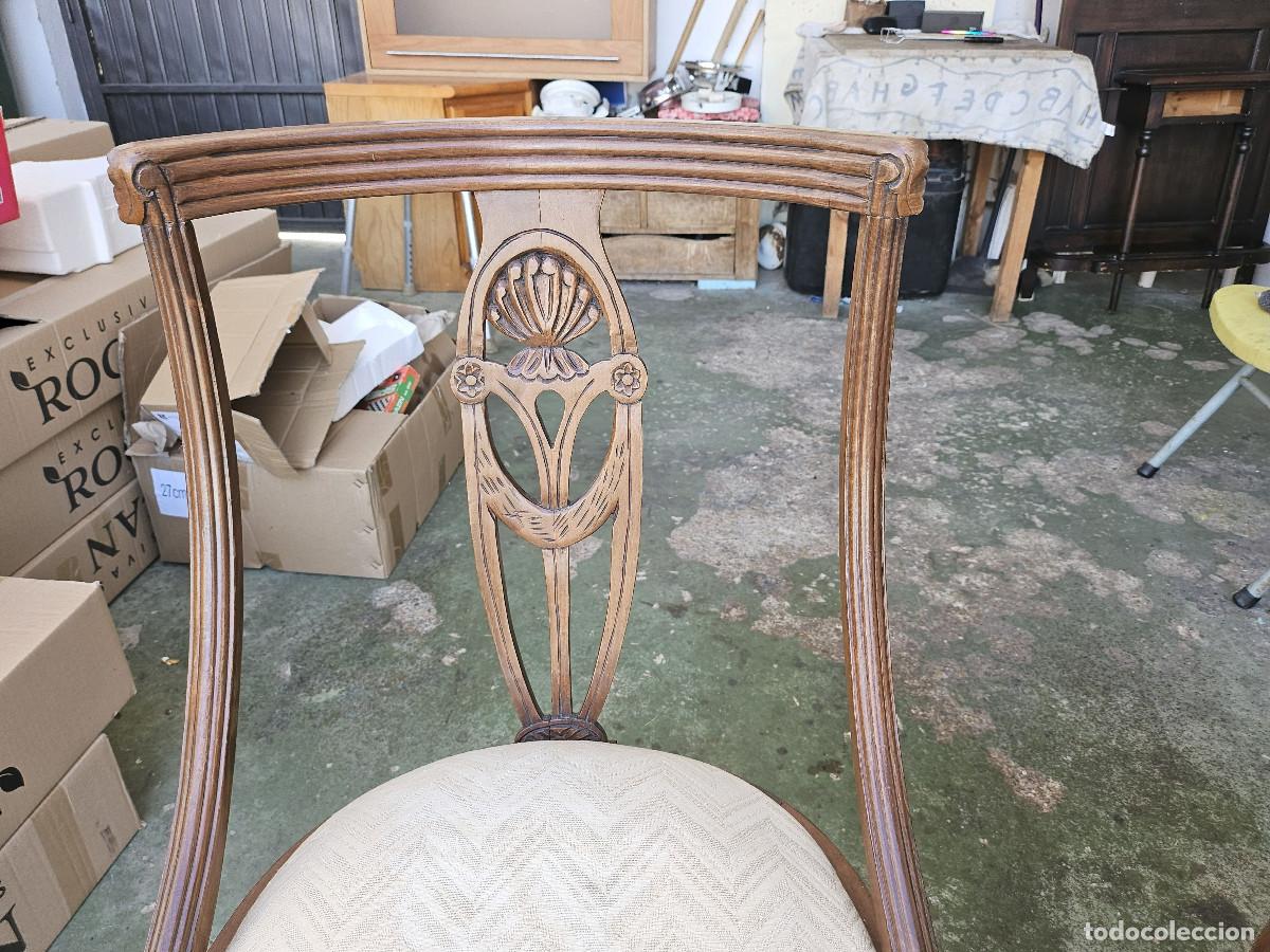 Antig&uuml;edades: parejas de sillones de madera y de cuero - Foto 6
