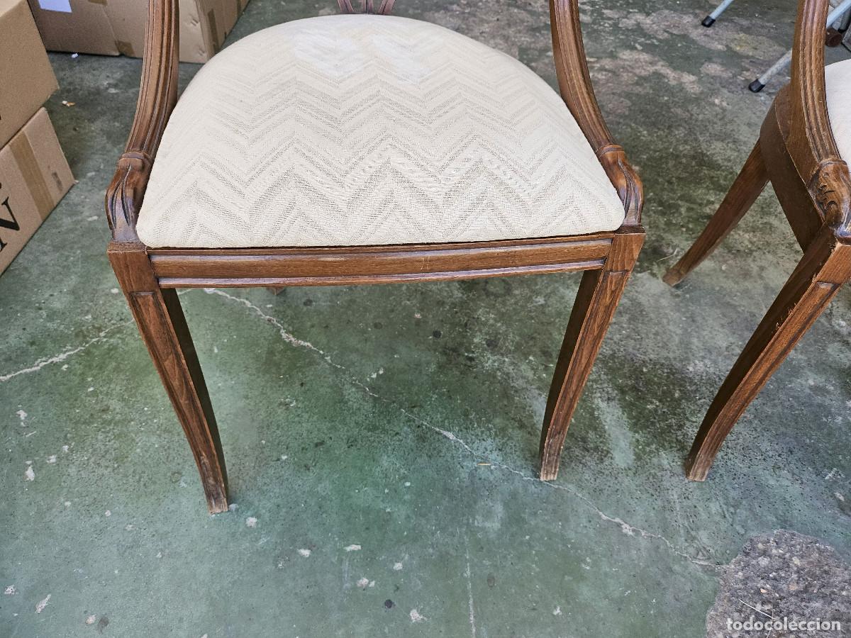 Antig&uuml;edades: parejas de sillones de madera y de cuero - Foto 7