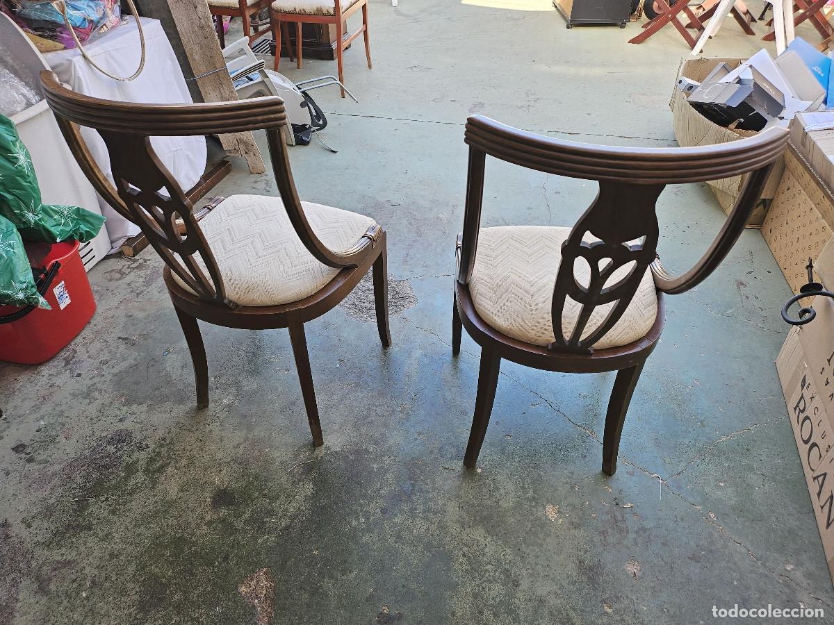 Antig&uuml;edades: parejas de sillones de madera y de cuero - Foto 8