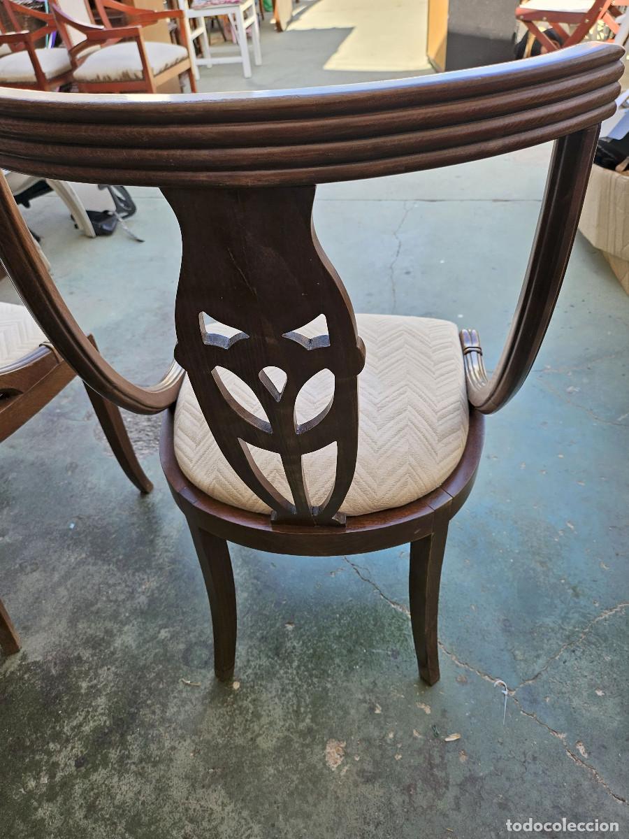 Antig&uuml;edades: parejas de sillones de madera y de cuero - Foto 9