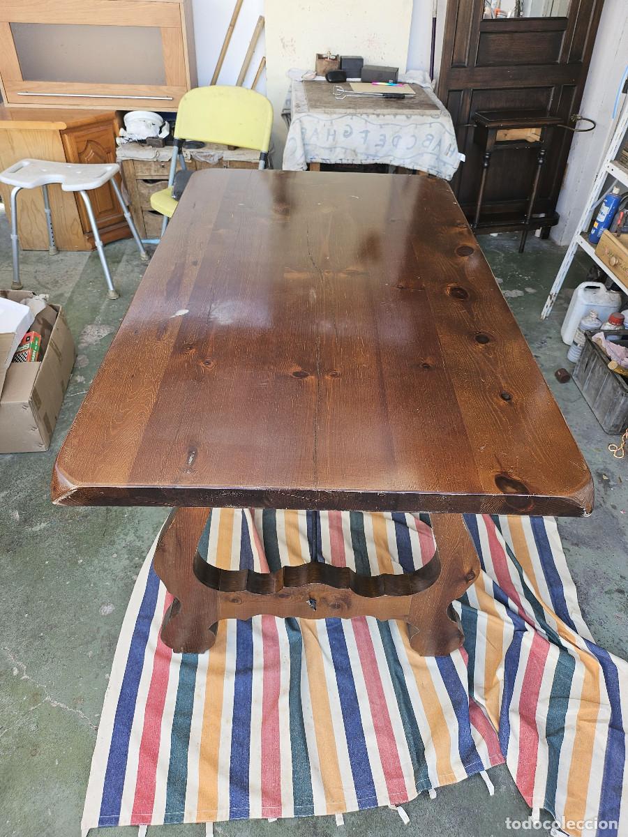 Antig&uuml;edades: mesa de madera maciza - Foto 1