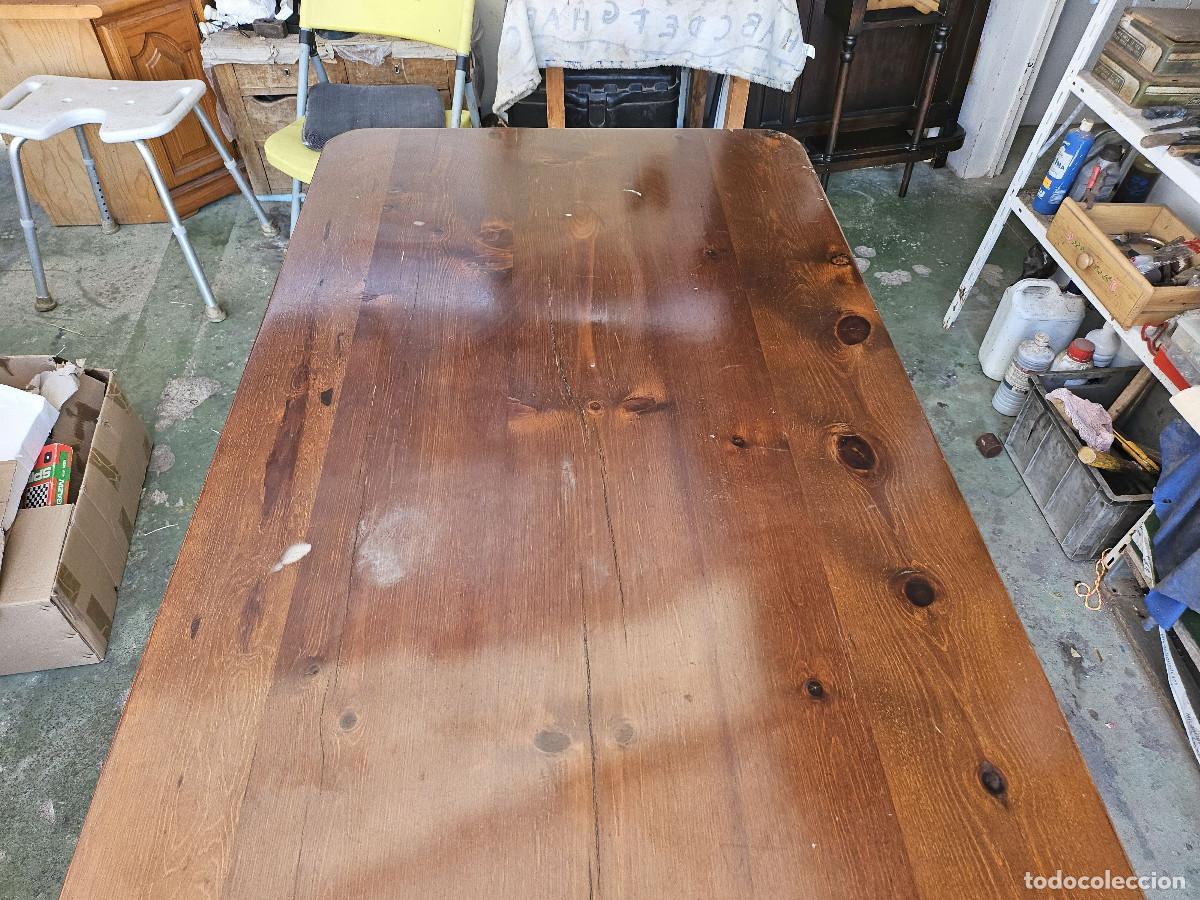 Antig&uuml;edades: mesa de madera maciza - Foto 4