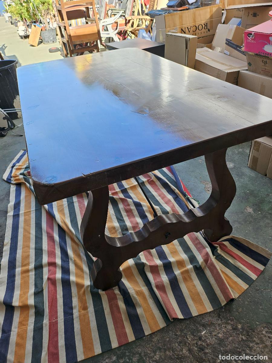 Antig&uuml;edades: mesa de madera maciza - Foto 5