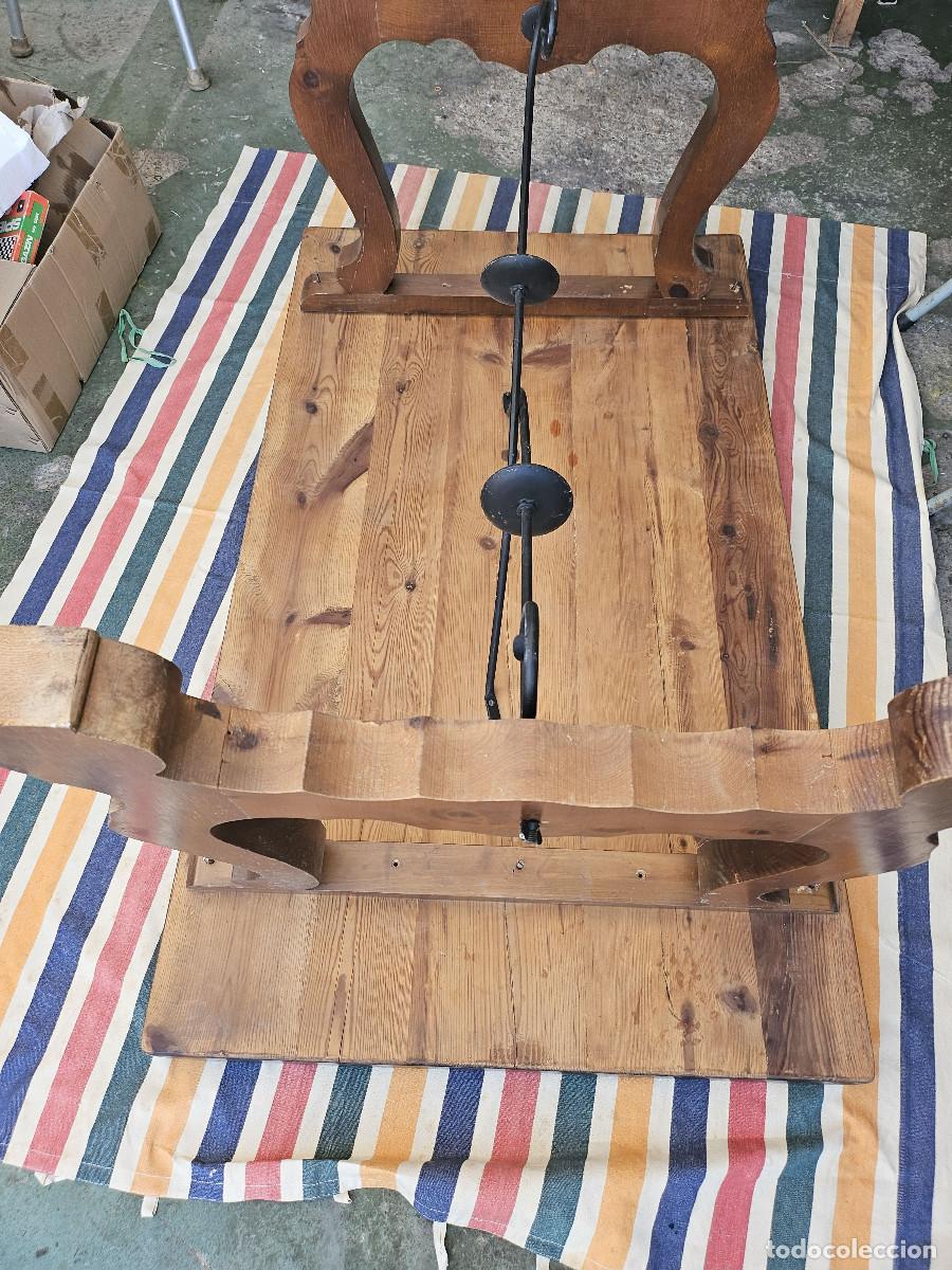 Antig&uuml;edades: mesa de madera maciza - Foto 8