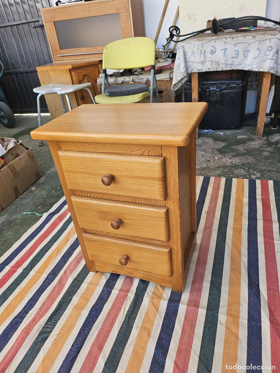 Antig&uuml;edades: mesa de madera alta pino - Foto 2