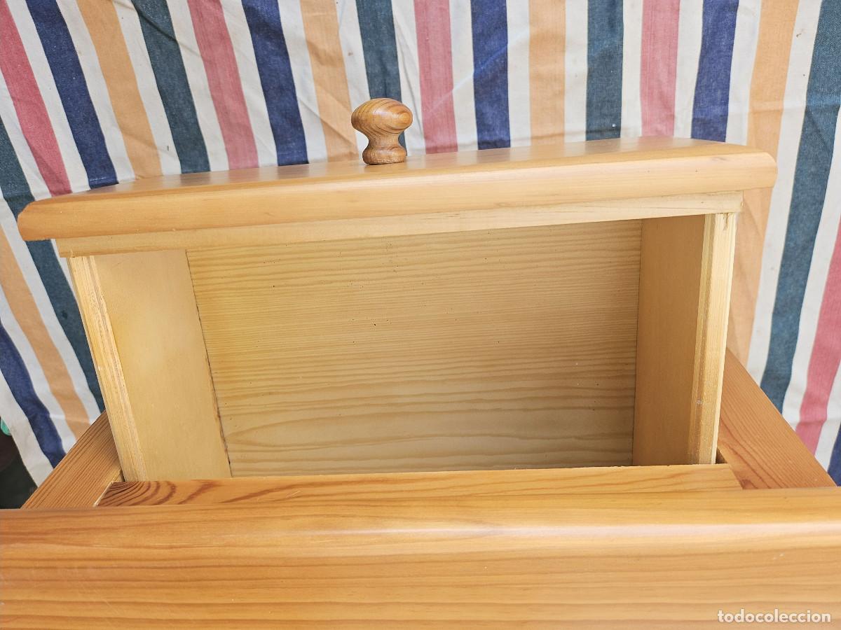 Antig&uuml;edades: mesa de madera alta pino - Foto 6