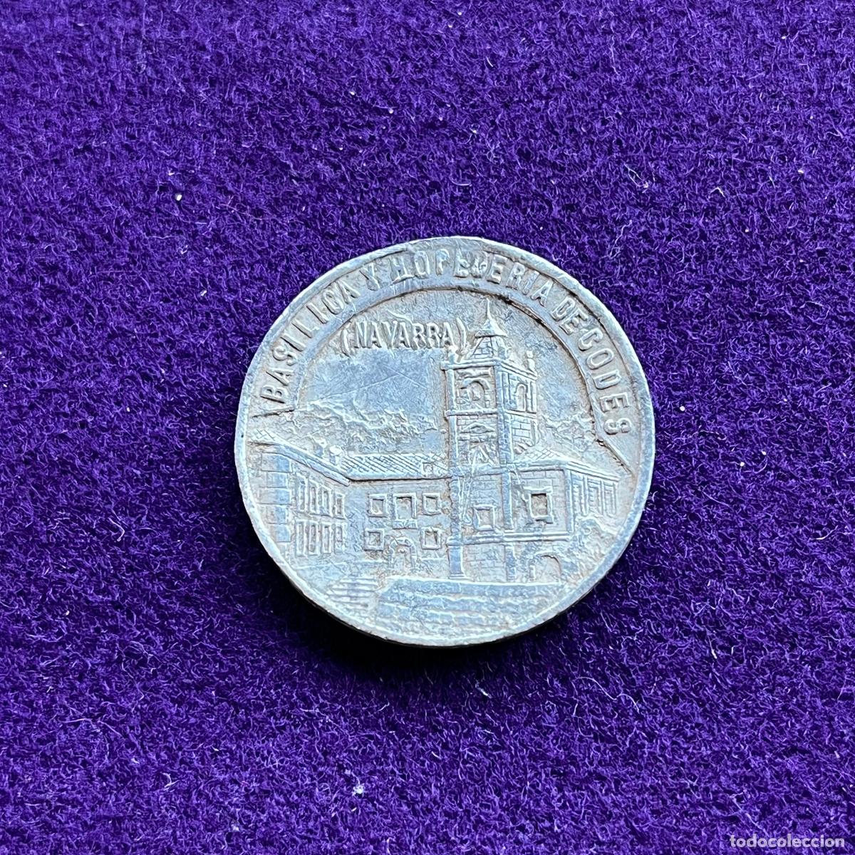 Antig&uuml;edades: CODES (NAVARRA). MEDALLA DE NTRA SE&Ntilde;ORA DE CODES Y BASILICA. - Foto 2