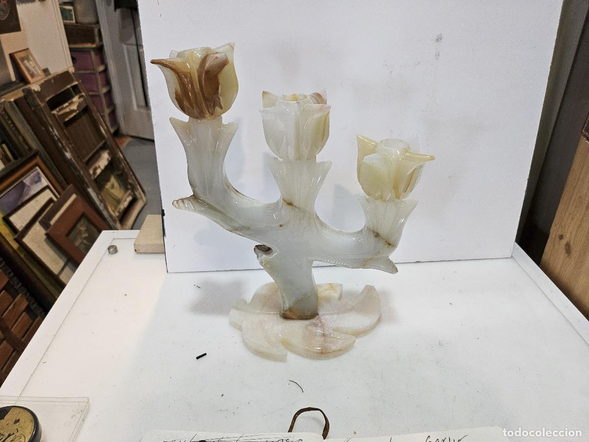 Antig&uuml;edades: candelabro de `piedra - Foto 1