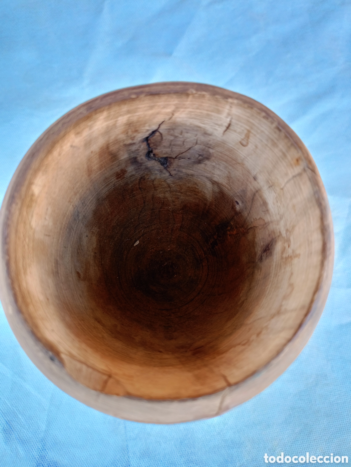 Antig&uuml;edades: ANTIGUO MORTERO DE MADERA CON FORMA DE COPA - Foto 3