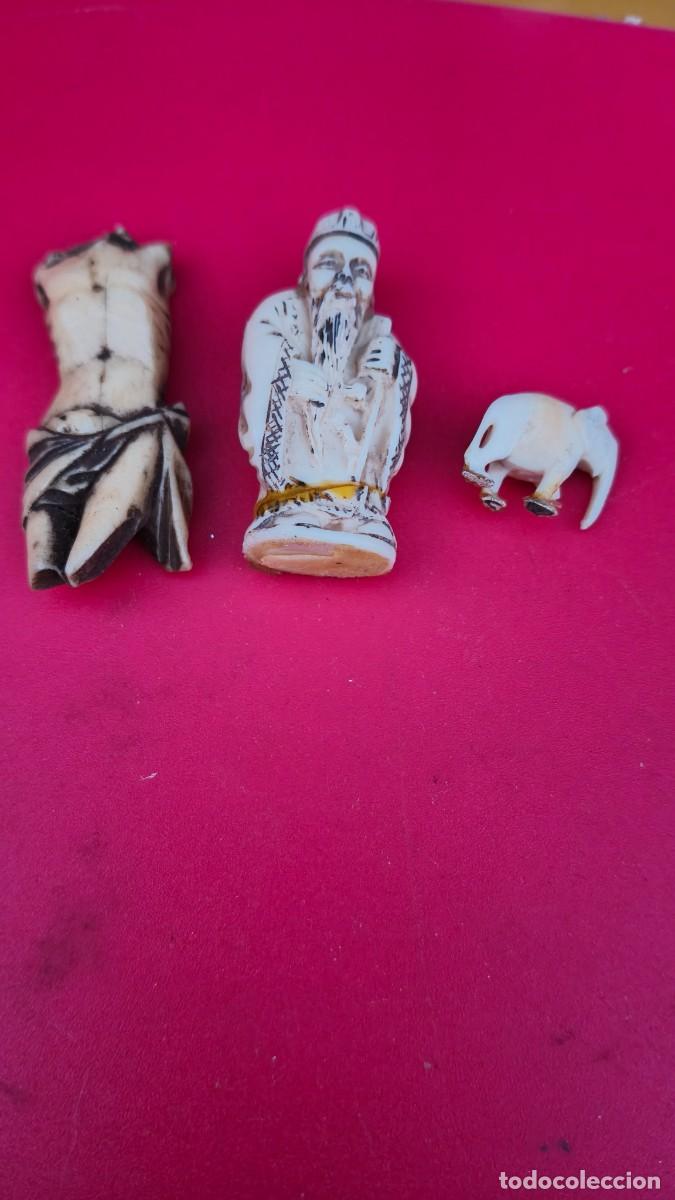 Antig&uuml;edades: Statuette os v&eacute;ritable Asie 1900 - Foto 1
