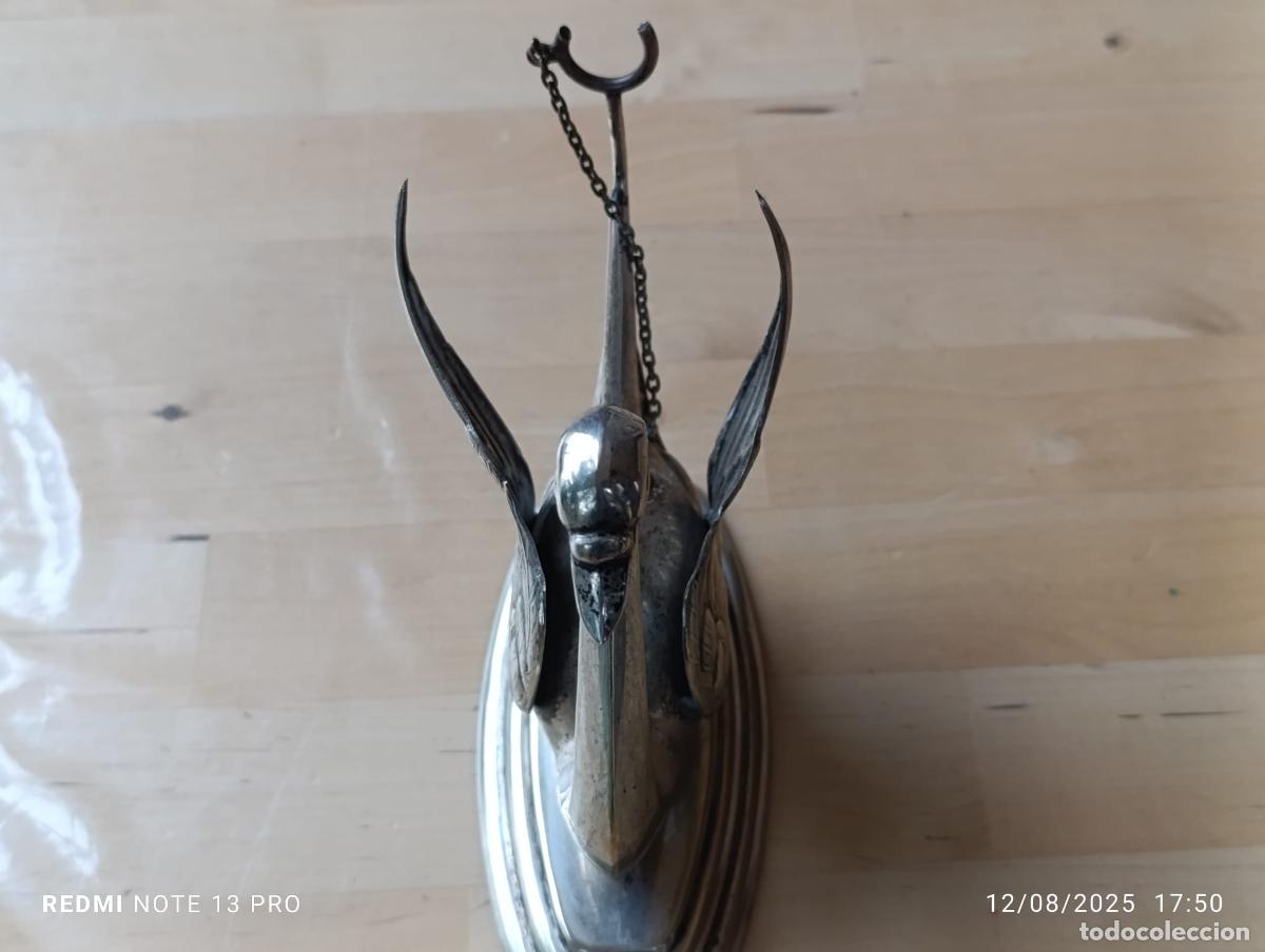 Antig&uuml;edades: ANTIGUO CALIENTA COPAS FORMA CISNE. - Foto 3