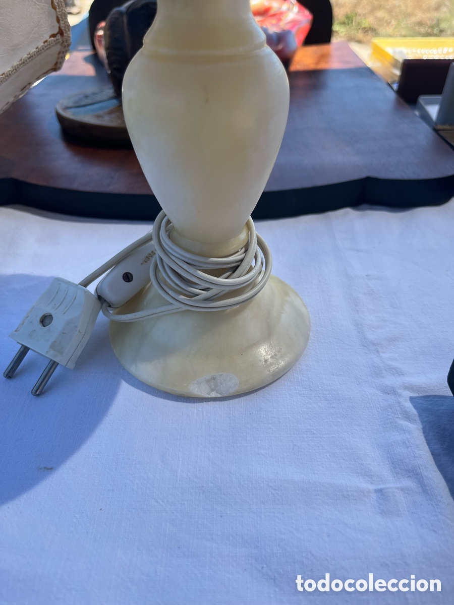 Antig&uuml;edades: L&aacute;mpara mesilla m&aacute;rmol - Foto 2